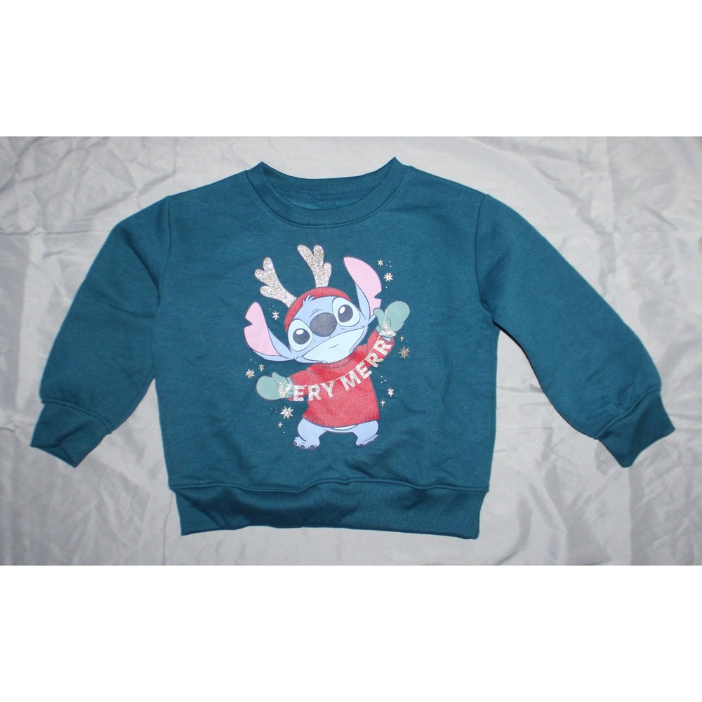 Girls Disney Jumping beans stitch Christmas shirt size 3T blue
